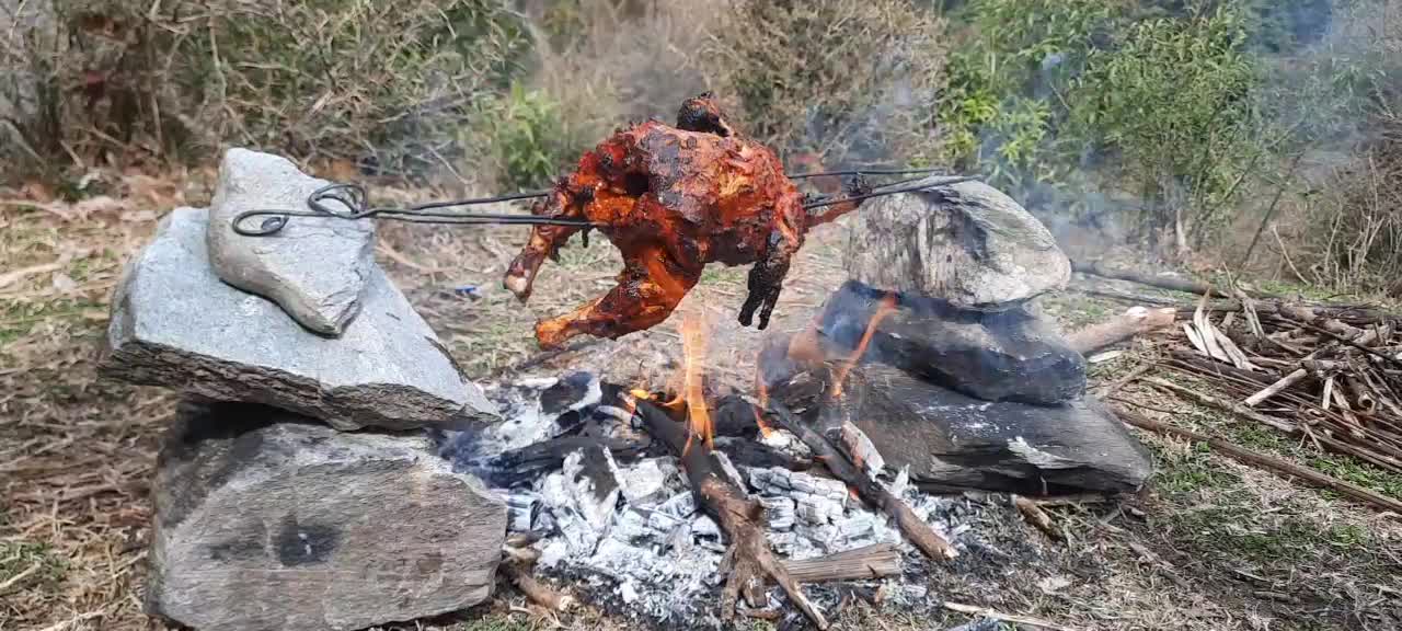 Cooking Chicken in the wild