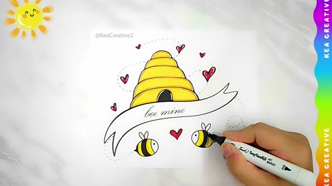 Coloring Bee Mine! @KeaCreative2 - Coloring Pages For Childrens. Enjoy!