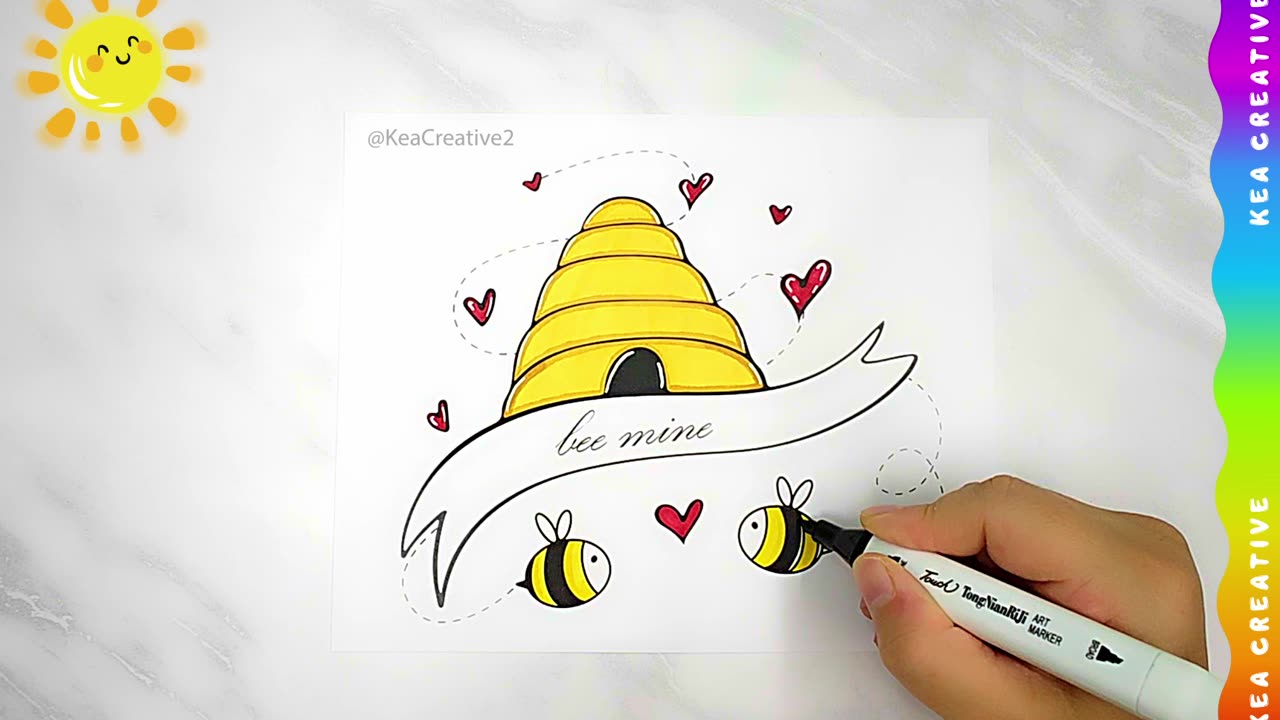 Coloring Bee Mine! @KeaCreative2 - Coloring Pages For Childrens. Enjoy!