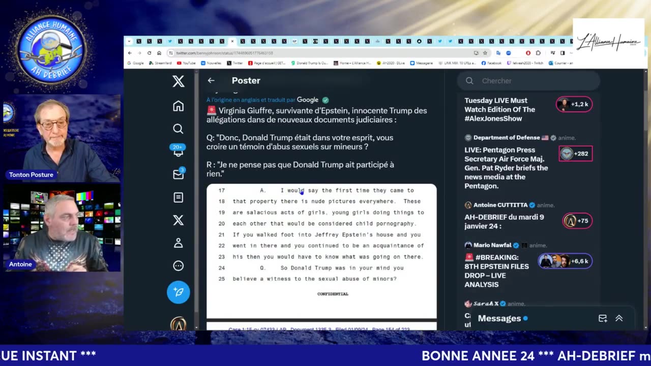 Live - Tonton Posture débriefe le live [09 janvier 2024]