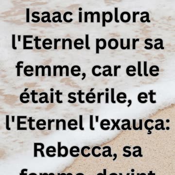 "La Faveur de Dieu sur la Prière d'Isaac"Genèse 25:21