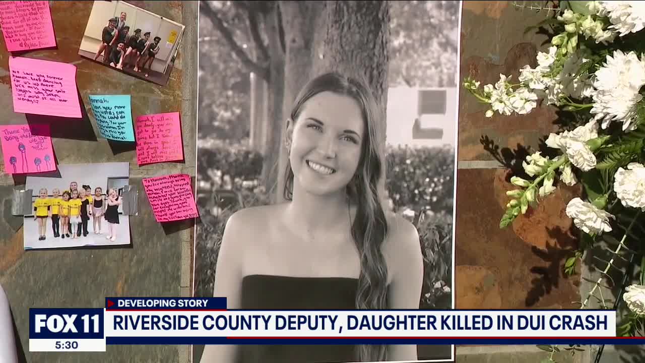 Riverside County community remembers deputy, daughter killed in suspected DUI crash