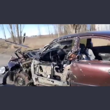 Ukraine Russia Devastating car wreckage!