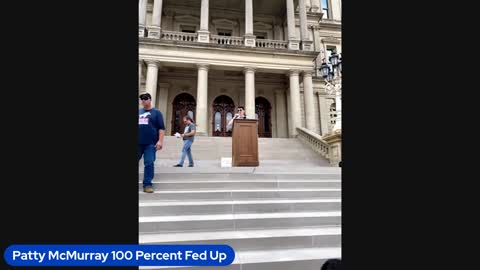 Massive Anti Mandate COVID Vaccination Rally in Lansing, Michigan