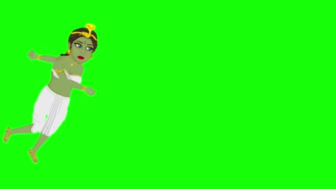 Green screen Snake cartoon character