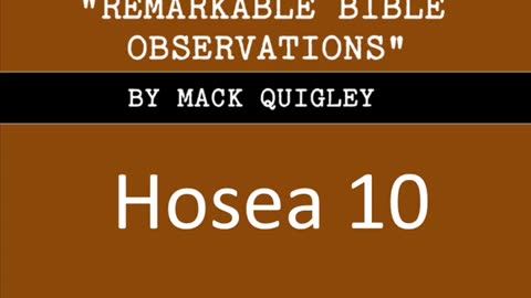 Book of Hosea (ch 10)