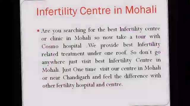 Cosmo Hospital - Best IVF/Test Tube/Infertility Baby Center Chandigarh
