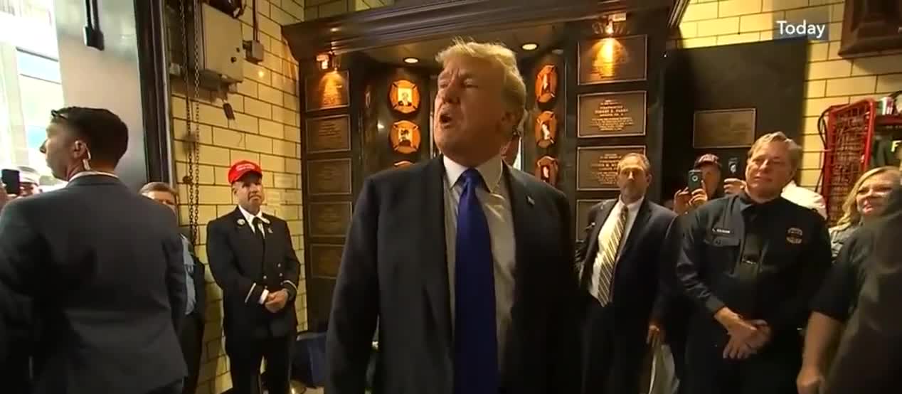 Donald J. Trump Visits New York City Police and Fire Departments