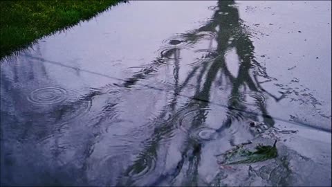 Soothing music with the calming sound of the rain