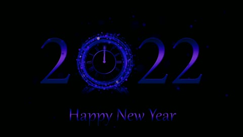 Happy new year clock video