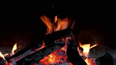 Fireplace relaxation video