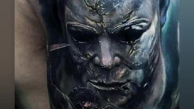 Horror movie firearm tattoos