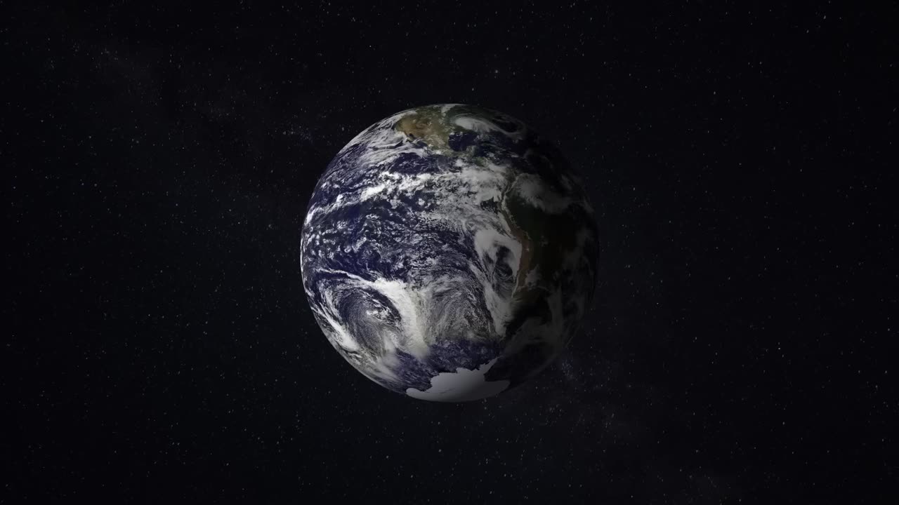 Earth Rotating In the space Free HD Video