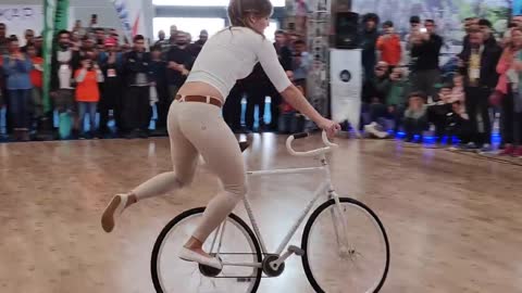 Girl Biker Performs - You Must See-13