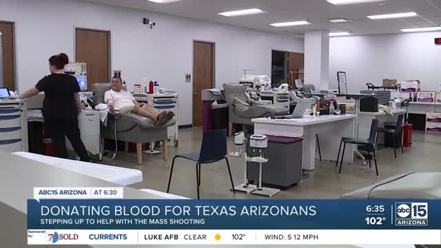 Donating blood to help mobizine blood to texas