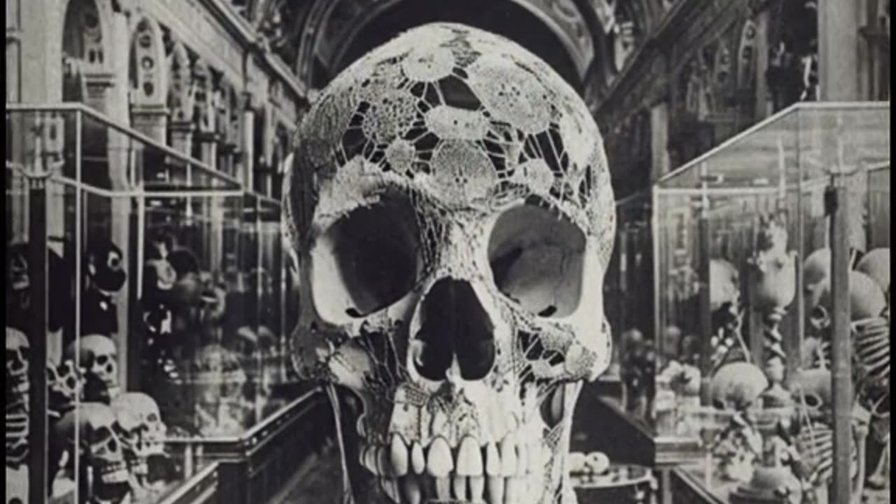 Grand Palais, Paris, 1700s Display of giant skulls