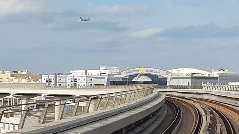 Dubai metro ride | Great views along the way.