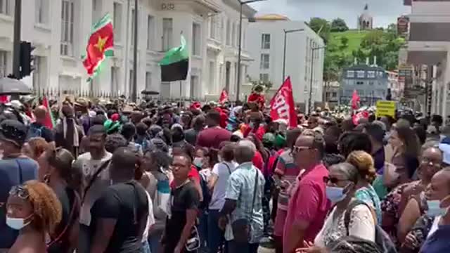 Protests Against Vaccine Passports, Port-au-Prince