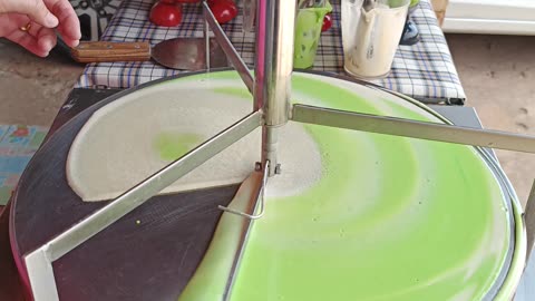 Experience the Enchantment: Savor Our Lime Green Thai Crêpe Delight!