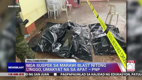 Mga suspek sa Marawi blast nitong linggo, umakyat na sa apat