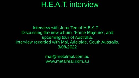 20220803 H.E.A.T. interview