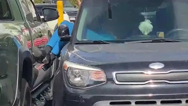 INSTANT KARMA FOR BAD PARKING!!