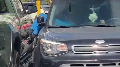 INSTANT KARMA FOR BAD PARKING!!