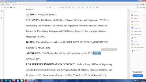 ATF Withdrew “Stabilizing Braces” Notice - NOT A WIN!!!