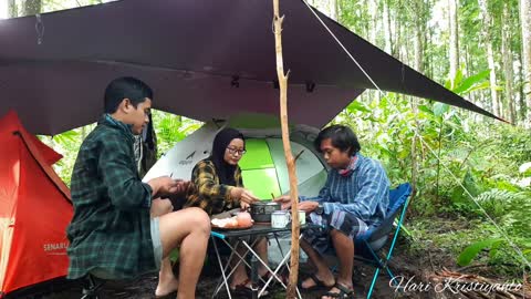 Not Solo Camping • Camping in Real Heavy Rain, Rainstorm and Thunderstorm • Relaxing Sound of Rain