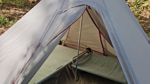 One & Three Quarters Sleeping Arrangements in "5-Person" Pyramid Tent