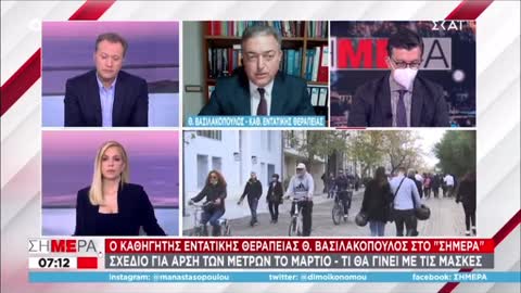 ΒΑΣΙΛΑΚΟΠΟΥΛΟΣ-«Να μην αρθούν τα μέτρα στους ανεμβολίαστους»