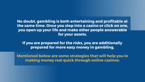 Looking for a win at online gambling