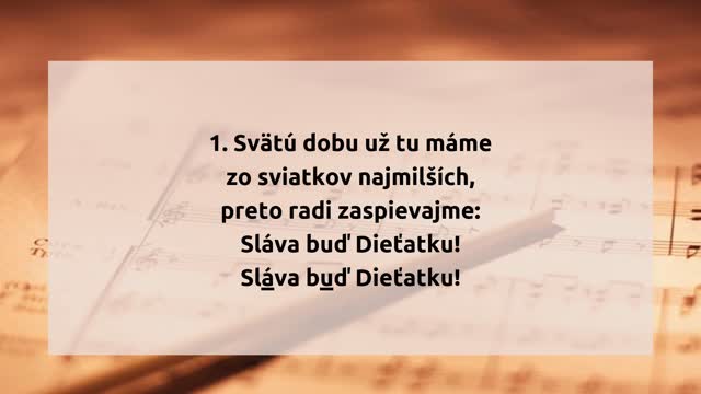 Svätú dobu už tu máme