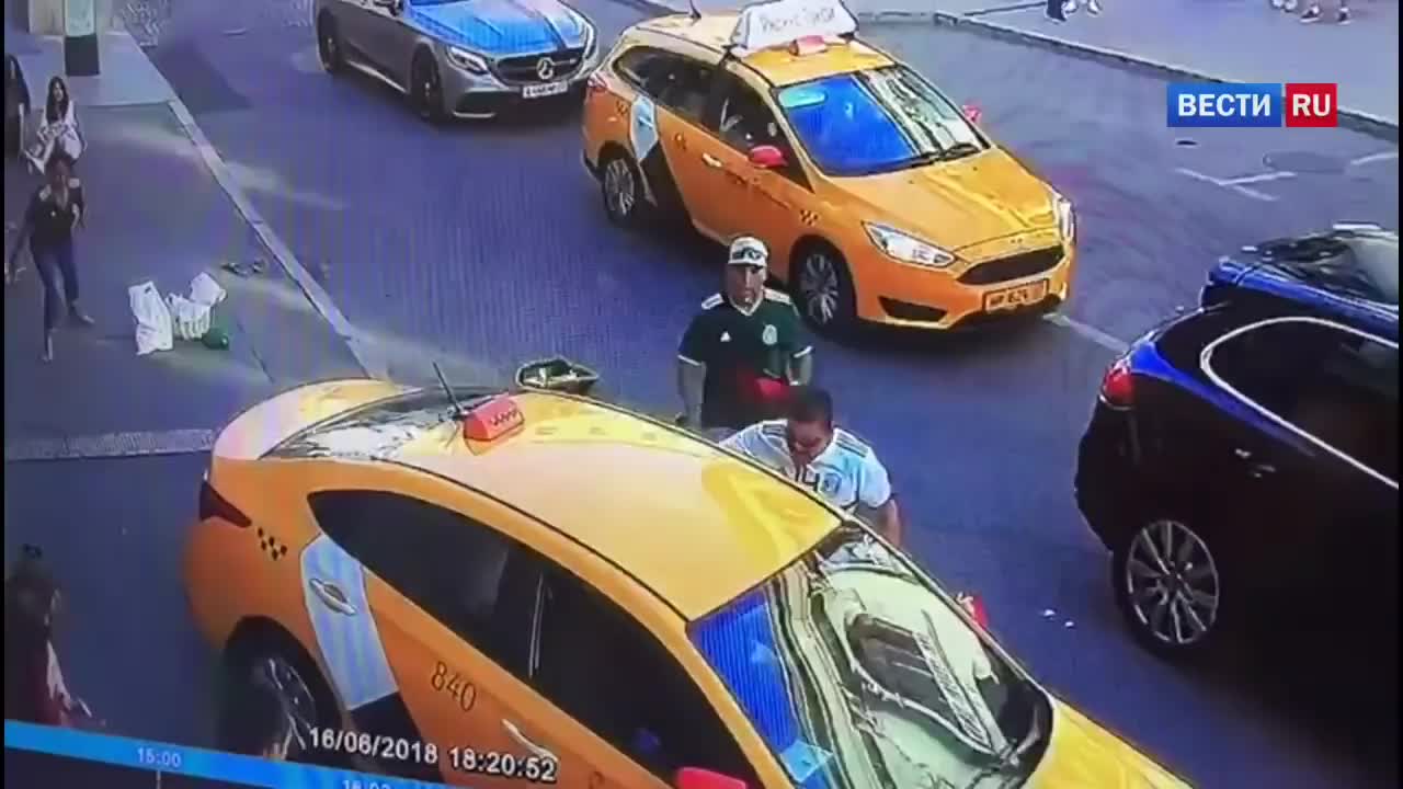 Moscow Taxi Driver Plows Into World Cup Fans Injuring Eight — Then Runs Off!