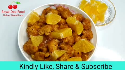 How to make Chinese Orange Chicken recipe at home by royal desi food