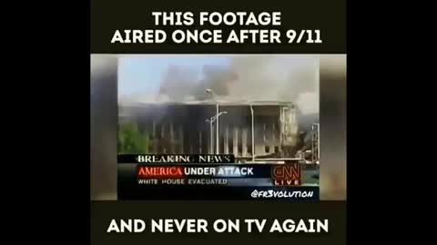 Initial CNN news report at Pentagon on 9-11