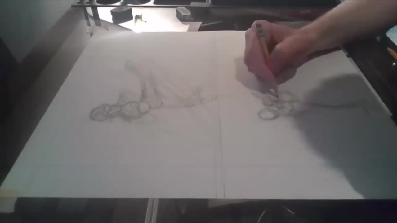 Time lapse: Pencil art for page 81