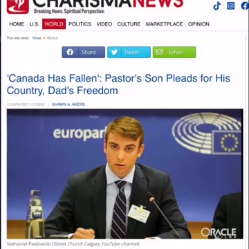 🚨 Pastor facing 10 years in prison for preaching at Canada trucker blockade protesting vaccine mandates!