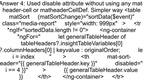 Angular ltmattablegt disable sort header for specific column