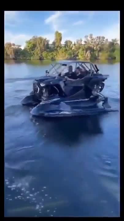 A beautiful car that is also a boat