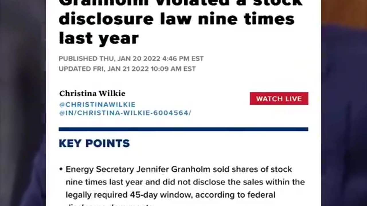 Sen Hawley questions Secretary Jenifer Granholm about corruption.