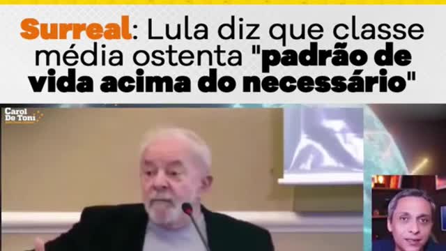 VEJA O DISCURSO DE LULA SOBRE A OSTENTAÇÃO NO BRASIL.