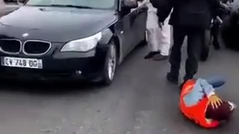 France: Frustrated people dealing with protestors