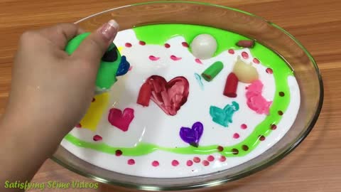 Mixing Random Things into Slime ! Slimesmoothie Satisfying Slime Videos (1)