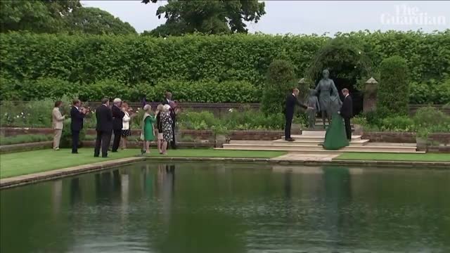 William and Harry reveal statue of Diana at Kensington Palace