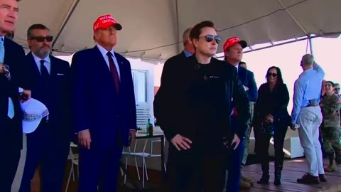 Trump and Elon Musk arrive in Brownsville for SpaceX launch - 2of7