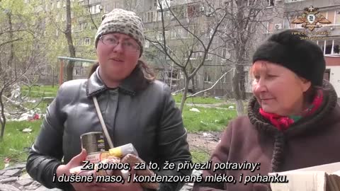 Humanitární pomoc obyvatelům Mariupolu od domobranců DLR