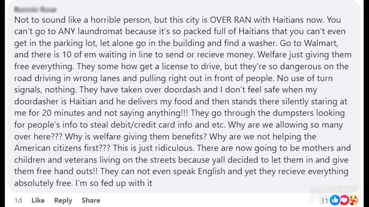 people from Springfield Oh speak out about the invasion of the town by violent Haitians