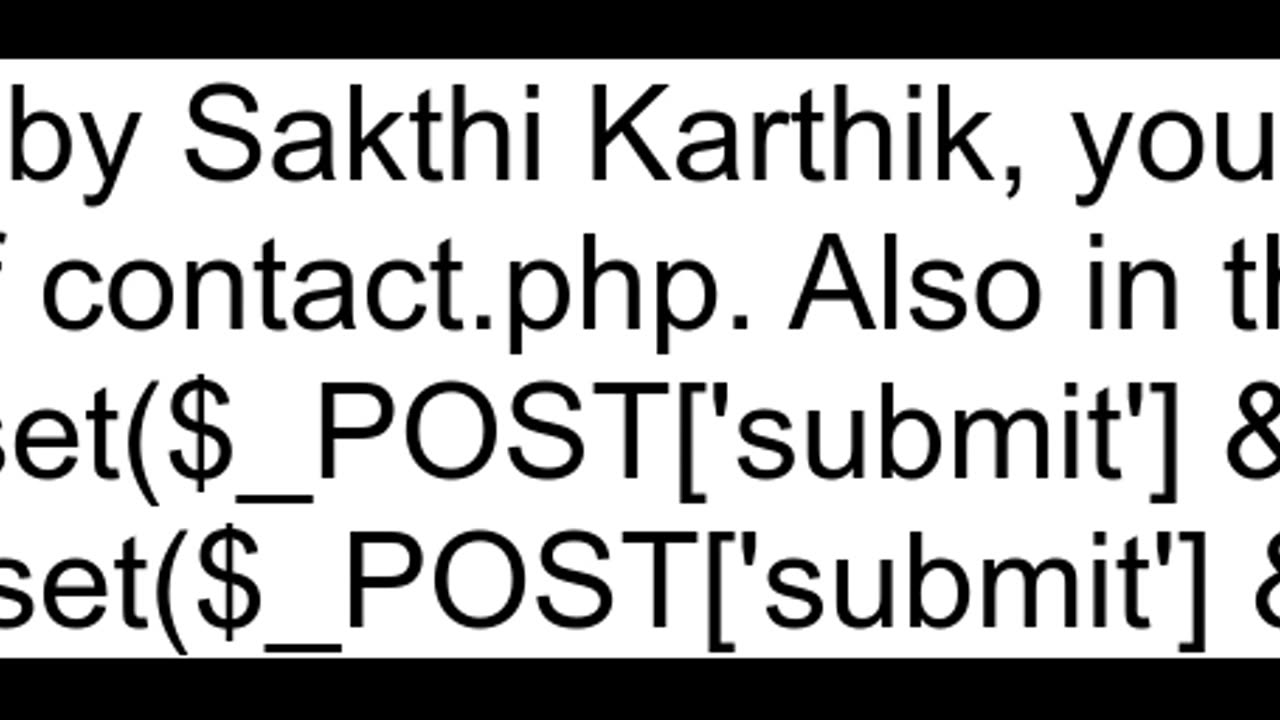 Cannot POST contactphp