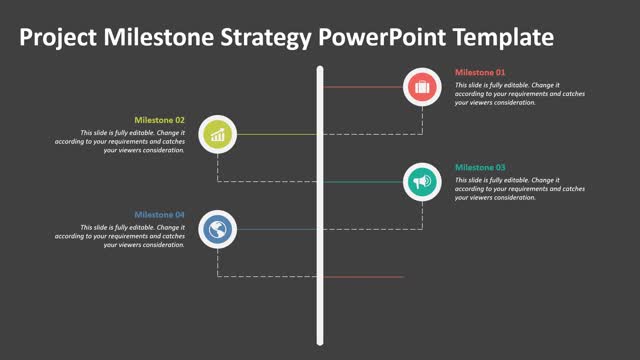 project milestone strategy PowerPoint template